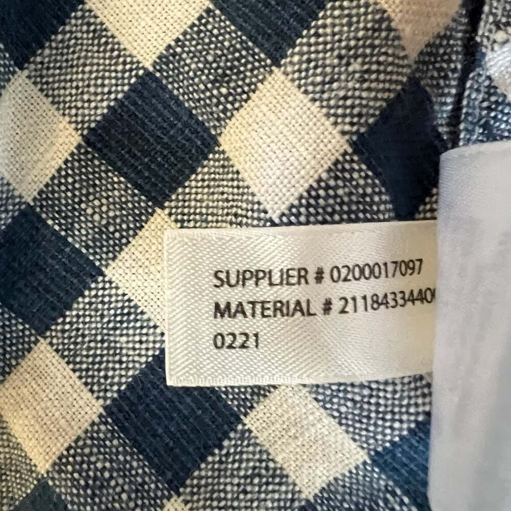Polo Ralph Lauren Linen Gingham Plaid Wrap Maxi Skirt Women’s Medium Blue White - Picture 13 of 16